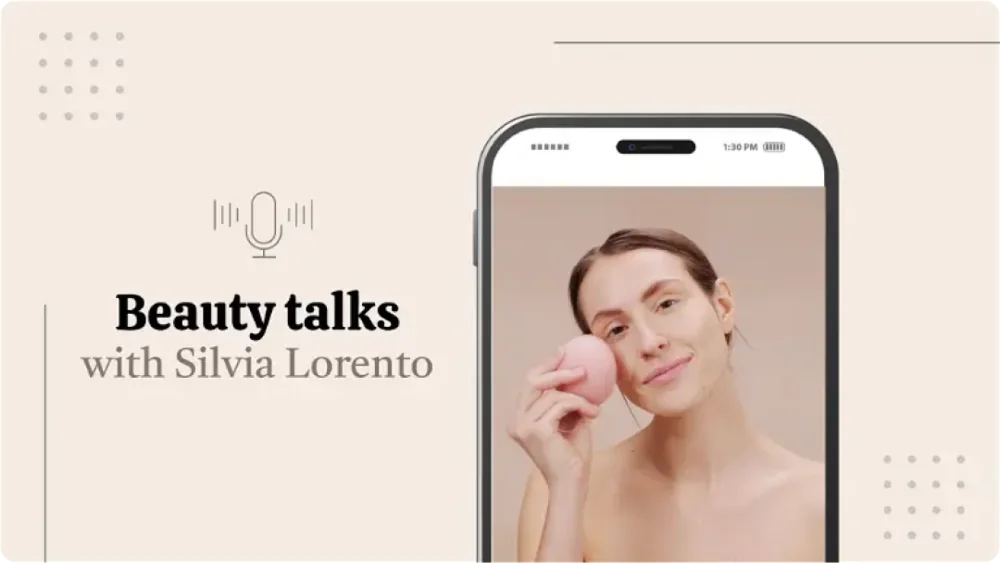 Beauty Talks podcast promotion featuring Silvia Lorento